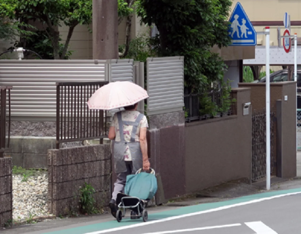 散歩中の患者様の画像